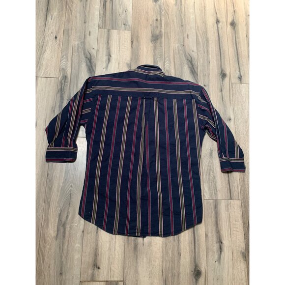 Chaps Ralph Lauren Men’s L Long Sleeve Button-down Shirt Cotton Blue with Stripe - Picture 6 of 7